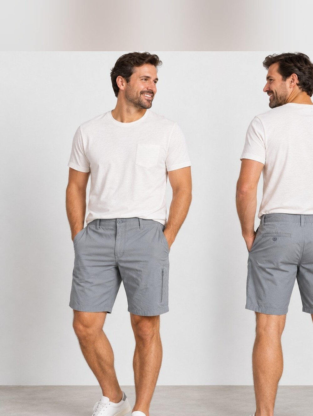 Dockers Men’s Gray Shorts Size 44 Contemporary Casual Minimalist Preppy Stretch
